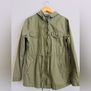 Love Tree Olive Green Hooded Jacket